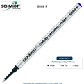 Schmidt 5888 Safety Ceramic Rollerball Metal Refill - Blue Ink (Fine Tip 0.6mm) by Lanier Pens, Wood N Dreams