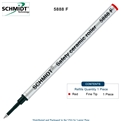 Schmidt 5888 Safety Ceramic Rollerball Metal Refill - Red Ink (Fine Tip 0.6mm) by Lanier Pens, Wood N Dreams