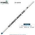 10 Pack - Schmidt 635 D1 Mine Ballpoint Refill - Blue Ink (Medium Tip 0.7mm) by Lanier Pens, Wood N Dreams