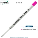 Schmidt P900 Parker Style Ballpoint Pen Refill - Magenta Ink (Medium Tip 0.7mm) by Lanier Pens, Wood N Dreams