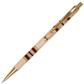 Slimline Pencil - Maple with Yellowheart, Red Heart and Ebony Inlays by Lanier Pens, lanierpens, lanierpens.com, wndpens, WOOD N DREAMS, Pensbylanier