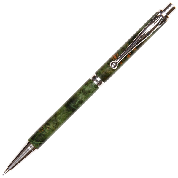 Slimline Pencil - Green Maple Burl by Lanier Pens, lanierpens, lanierpens.com, wndpens, WOOD N DREAMS, Pensbylanier