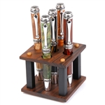 Rosewood & Ebony Upright Pen Stand - 5 Pens by Lanier Pens, lanierpens, lanierpens.com