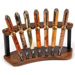 Bocote & Ebony Upright Pen Stand - 7 Pen by Lanier Pens, lanierpens, lanierpens.com