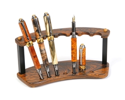 Bocote and Ebony Upright Pen Stand - 7 Pen