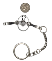 Sterling Double Long Spring Mini Trap Key Chain