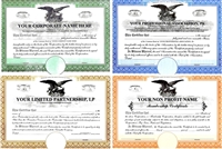 Printed Liberty Legal Eagle Certificates