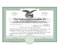 Printed Liberty Legal Eagle Certificates