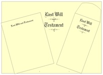 Will Kit Letter Size Testament Ledger "Last Will and Testament"