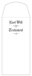 Will Envelopes; Pebble Finish; Engraved "Last Will and Testament"