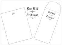 Will Kit; Pebble Finish; Letter Size; "Last Will and Testament"