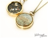 Working Compass Necklace with Vintage Map and Quote - So You Can Always Find Your Way Home