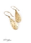 Orion Earrings, Constellation Jewelry, Small Teardrop Earrings, Brass, Stars, Gift for Her