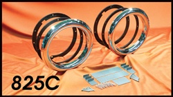 8-1/4" Chrome Frenched Headlamp Conversion Set