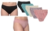 Wholesale Isadora Women's 5pcs Per Pack Assorted Colors Cotton Bikini Panties With Size Options (48 Packs)