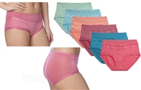 Wholesale Isadora Women's Dots Cotton Panties With Size Option (72 Packs)