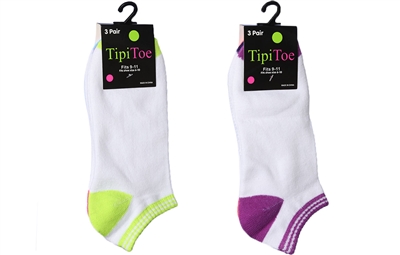 Wholesale Women's 3 Pack Solid Cute Cotton Ankle Socks (60 Packs)