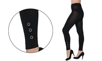 Wholesale Women's Heavy Leggings w/ Diamond Buttons with Size Options (36 Pack)
