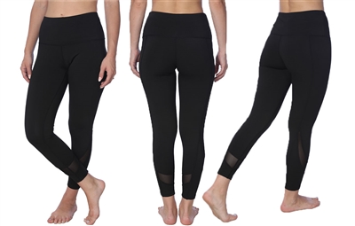 Women's Performance Yoga Capri Leggings with Size Options (36 Packs)