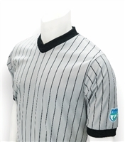 FHSAA "Body Flex" Basketball Sublimated Smitty Gray w/Black Pinstripe V-Neck Shirt