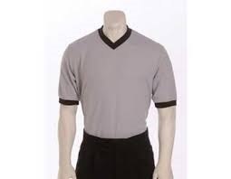 Smitty's Performance Mesh Solid Gray w/Black Trim V-Neck Shirt