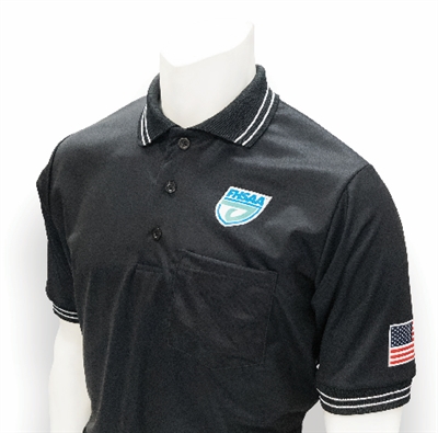 Smitty Black FHSAA Dye Sublimated Baseball Short-Sleeve Umpire Shirt