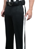 SMITTY REFEREE "TAPERED FIT 4-WAY STRETCH PANTS" WITH 1 1/4 WHITE STRIPE