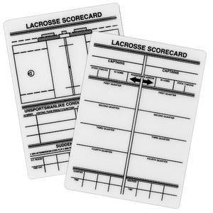 Plastic Reusable Lacrosse Game Card