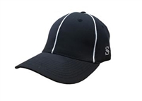 Smitty Performance Flex Fit Black w/ White Piping Referee Hat