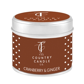 QUINTESSENTIALS  Candle in Tin - Cranberry & Ginger