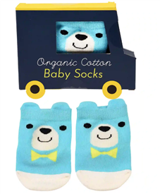 Pair Of Baby Socks - Blue Bear