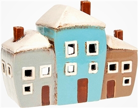 Ceramic Tealight Houses 18cm