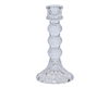 Glass Dinner Candle Holder 15cm