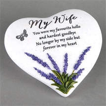 Thoughts Of You Lavender Stone Heart Wife
