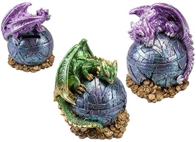 2asst Dragon  Resin Money Box 13cm