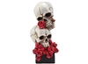 Resin Skulls With Roses 18cm