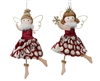 2asst Hanging Plush Angel With Wire Wings 17cm