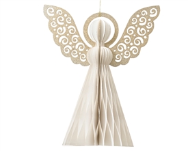 Large Hanging Paper Angel With Magnetic Closure  40cm