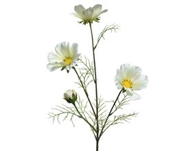 Polyester Artificial Coreopsis - White 64cm