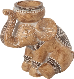 Resin Elephant Tealight Holder 15cm