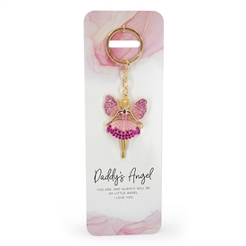 Sparkling Angel Keyring - Daddys Angel 12cm