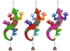 3asst Metal Lizard Windchime