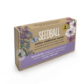 Seedballs Large Matchbox (12 Balls, 600 Seeds) - Butterfly Mix