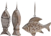 3asst Hanging Wooden Fish Decoration