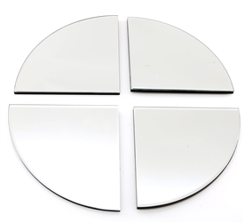 Set Of 4 Quarter Circle Mirror 40cm