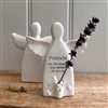 DUE MID JANUARY - Ceramic Angel Ornament with Flower Stem Holder 12.5cm - Friends