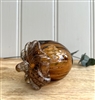 Luxury Handblown Glass Acorn Ornament - Amber 11cm