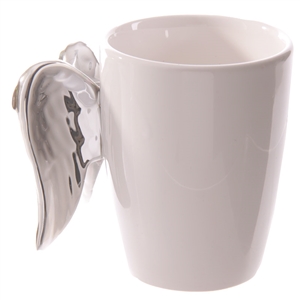 Ceramic Silver Angel Wing Mug 11.5cm