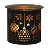 Black Wax/Oil Burner / Candle Holder - Baubles 10.5cm