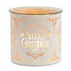 White Wax/Oil Burner / Candle Holder - Merry Christmas 10.5cm